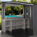 Suncast Cabana Entertainment Shed 8 ft. x 7 ft. Resin Storage Shed (Floor Included) - Image 3