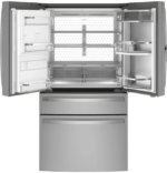 GE Profile 27.9 cu ft Smart Fingerprint Resistant French Door Refrigerator, Stainless Steel - Image 2