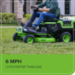 Greenworks 60V 30” CrossoverT Riding Lawn Tractor with 8.0 Ah - Image 7
