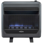 Bluegrass Living Natural Gas Vent Free Blue Flame Gas Space Heater With Blower and Base Feet – 30,000 BTU, T-Stat Control – Model# B30TNB-BB
