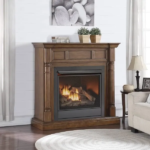 Duluth Forge Full Size Dual Fuel Ventless Gas Fireplace With Mantel – 32,000 BTU, Remote Control, Walnut Finish – Model# FDI32R-M-WN - Image 9