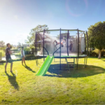 JumpFlex HERO 15 Backyard Outdoor Trampoline for Kids with Net & Ladder - Image 7