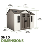 Lifetime 10 Ft. x 8 Ft. High-Density Polyethylene (Plastic) Outdoor Storage Shed with Steel-Reinforced Construction - Image 3