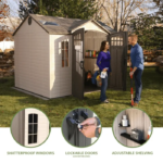 Lifetime 10 Ft. x 8 Ft. High-Density Polyethylene (Plastic) Outdoor Storage Shed with Steel-Reinforced Construction - Image 6
