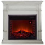 Duluth Forge Full Size Electric Fireplace – Remote Control, Antique White Finish – Model# EL1350-2-AW