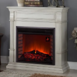 Duluth Forge Full Size Electric Fireplace – Remote Control, Antique White Finish – Model# EL1350-2-AW - Image 3