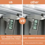 VEIKOUS 10 ft. W x 12 ft. D Outdoor Metal Storage Shed in Gray (120 sq. ft.) - Image 7