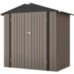 Patiowell 10 ft. W x 12 ft. D Size Upgrade Metal Storage Shed (119 sq. ft.)