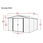 Arrow 10 ft. x 8 ft. Woodridge Shed – Durable Metal Storage with Woodgrain Finish - Image 3