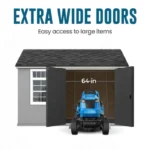 Heartland Coronado 12-ft x 8-ft Gable Style Wood Outdoor Storage Shed with Windows and Doors - Image 5