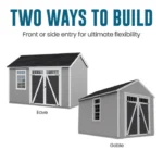 Heartland Coronado 12-ft x 8-ft Gable Style Wood Outdoor Storage Shed with Windows and Doors - Image 7