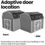 Hudson 12 ft. W x 16 ft. D Wood Storage Shed - Image 3