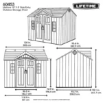 Lifetime 10′ x 8′ Outdoor Storage Shed, Gray - Image 4