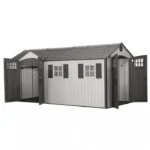 Lifetime 8′ x 17.5′ Outdoor Storage Shed Dual Entry, Tan - Image 8