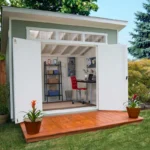 Olympia Do-it Yourself 10 ft. W x 7.5 ft. D Manufactured Wood Storage Shed - Image 2