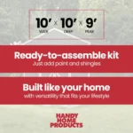 Rookwood 10 ft. W x 10 ft. D Wood Storage Shed With Floor - Image 7