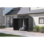 Suncast 6-Feet x 4-Feet Modernist Lean-to Resin Storage Shed (Floor Included) in Gray | BMS6583T - Image 10