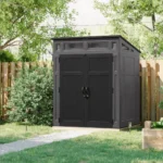Suncast 6-Feet x 4-Feet Modernist Lean-to Resin Storage Shed (Floor Included) in Gray | BMS6583T - Image 2