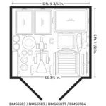 Suncast 6-Feet x 4-Feet Modernist Lean-to Resin Storage Shed (Floor Included) in Gray | BMS6583T - Image 8