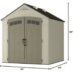Vista 7 ft. W x 7 ft. D Plastic Shed - Image 5
