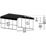 Arrow Carport 12 x 20 x 7 ft - Image 2