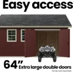 Handy Home Products Scarsdale 12×16 Do-it-Yourself Wooden Storage Shed with Floor - Image 6