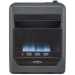 Bluegrass Living Natural Gas Vent Free Blue Flame Gas Space Heater With Blower and Base Feet – 20,000 BTU, T-Stat Control – Model# B20TNB-BB - Image 3