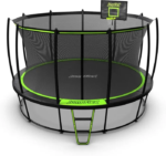 JumpFlex HERO 14 Backyard Outdoor Trampoline for Kids with Net & Ladder