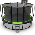 JumpFlex HERO 14 Backyard Outdoor Trampoline for Kids with Net & Ladder