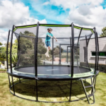 JumpFlex HERO 14 Backyard Outdoor Trampoline for Kids with Net & Ladder - Image 4