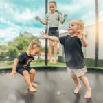 JumpFlex HERO 14 Backyard Outdoor Trampoline for Kids with Net & Ladder - Image 6