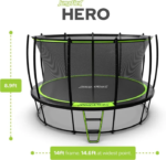JumpFlex HERO 14 Backyard Outdoor Trampoline for Kids with Net & Ladder - Image 10