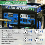 DuroMax XP13000HXT 13,000 Watt Electric Start Tri-Fuel Natural Gas/Propane/Gas Powered Portable Generator w/ CO Alert - Image 3