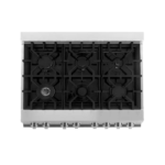 ZLINE 36 in. Professional Dual Fuel Range – Fingerprint Resistant Stainless Steel - Image 4