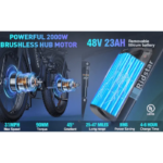 Ridstar E26 PRO Electric Bike 48V 23Ah Battery 1000W*2 Dual Motors 26*4.0inches Tires 50-75KM Max Mileage 15 - Image 2