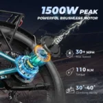 Aipas M2 Xterrain Electric Bike – Matte Black | All-Terrain E-Bike with Powerful Motor - Image 4