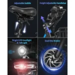 Ridstar DC26 2000W Folding Fat Tire Mountain Electric Bike - Image 5