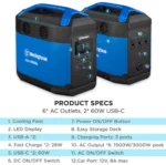 WESTINGHOUSE iGEN1000S PORTABLE POWER STATION - Image 12