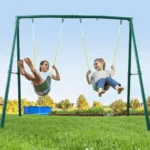 440lbs Extra Large Metal Swing Frame with 5 Hanging Hooks, Heavy Duty A-Frame Swing Stand - Image 3