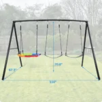 Klo Kick Metal Swing Set with 3 Swings - Image 5