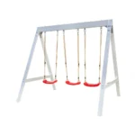 Sports power Vinyl-Covered Wood Swing Set – Classic & Durable for Outdoor Fun - Image 11