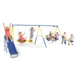 Sportspower Super 10 Metal Swing Set with Lifetime Warranty on Blow Molded Slide - Image 10