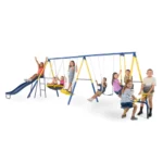 Sportspower Super 10 Metal Swing Set with Lifetime Warranty on Blow Molded Slide - Image 9