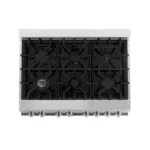 ZLINE 36 in. Professional Dual Fuel Range – Fingerprint Resistant Stainless Steel - Image 4